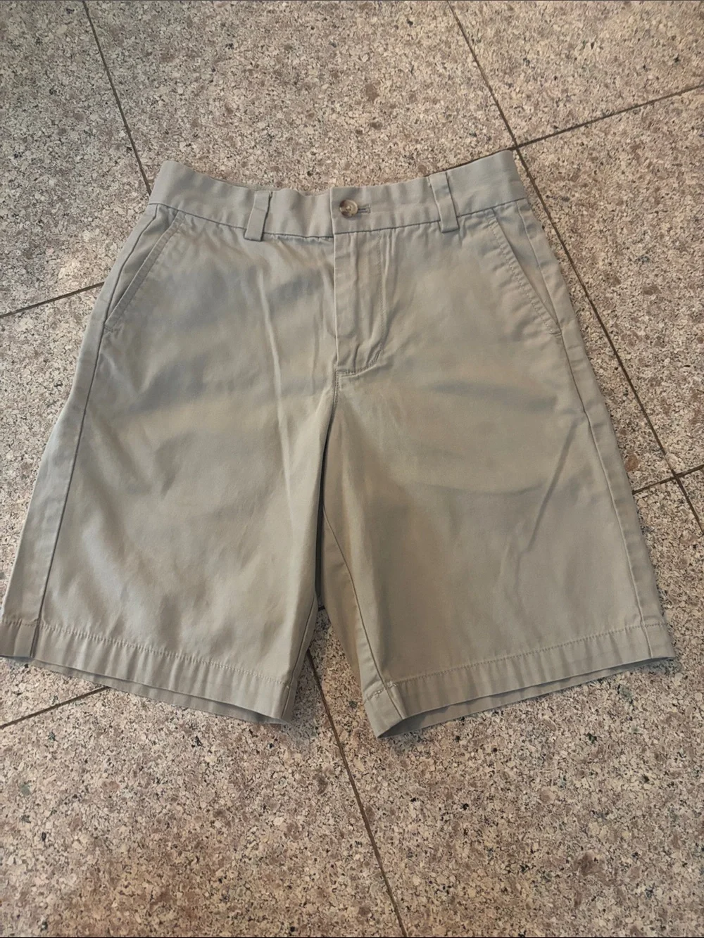 Vineyard Vines Boy’s Flat Front Chino Shorts - khaki